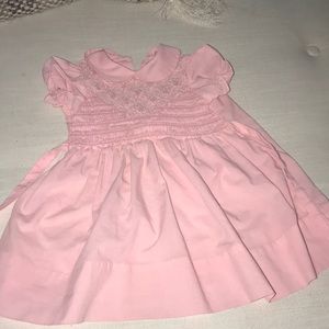 Pink smocked dress